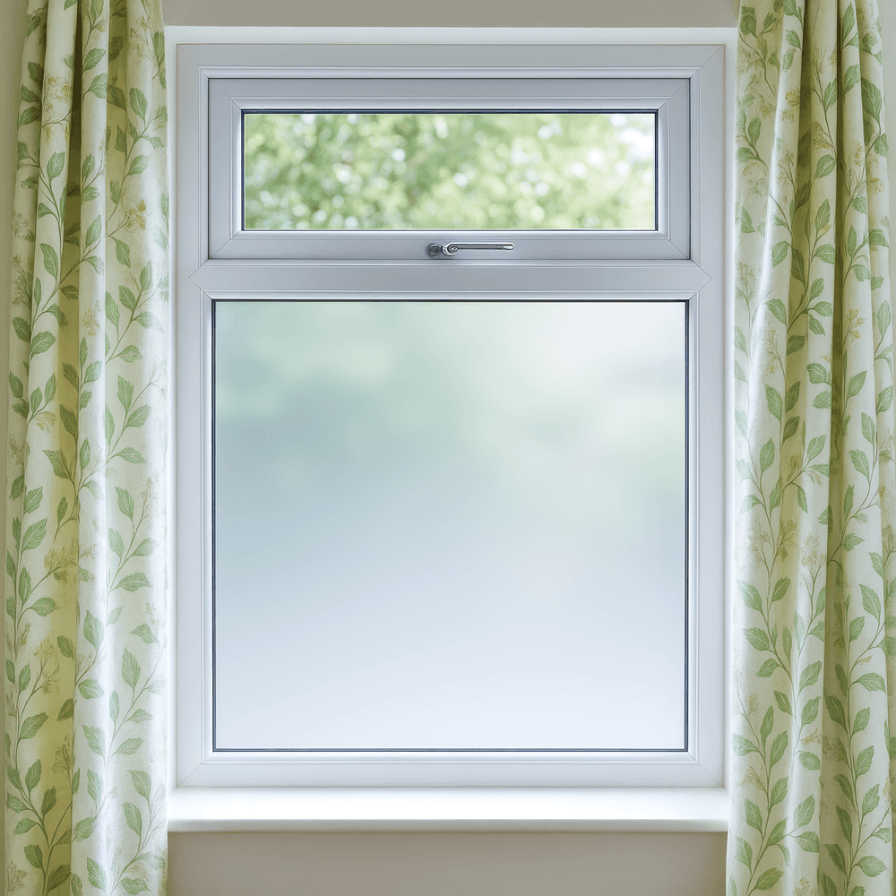 WTC Privacy White Frost INT applied to glass (illustrative)